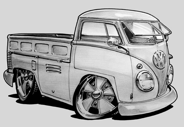 VWVortex.com - Carjunk - Hand drawn original car-toons of your car ...