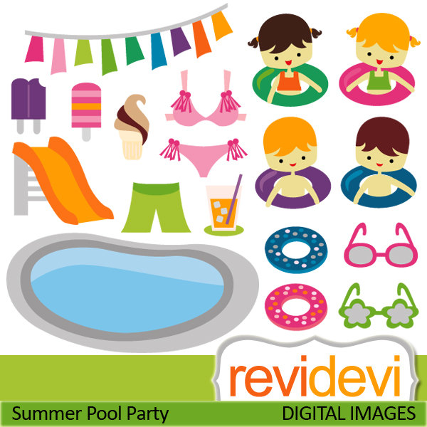 Summer Pool Party Clipart - Free Clip Art Images