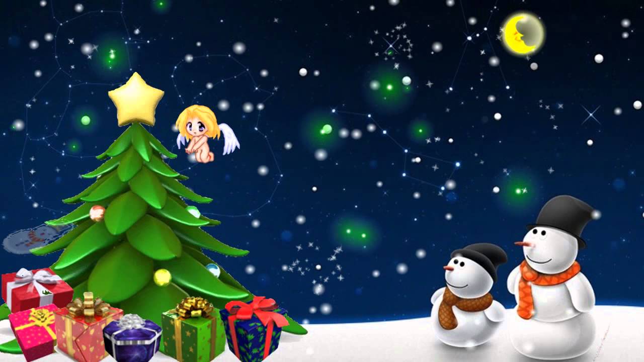 We wish You a merry christmas and Happy New Year - Xmas tree with ...