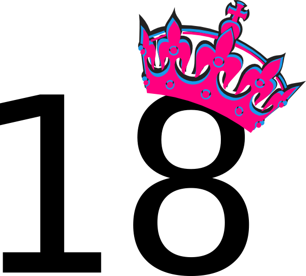 Pink Tilted Tiara And Number 18 Clip Art at Clker.com - vector ...