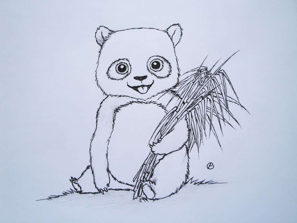 Panda outline by pluto-my-way on DeviantArt