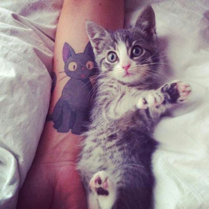 Anime cat tattoo | Tattoo ideas | Pinterest