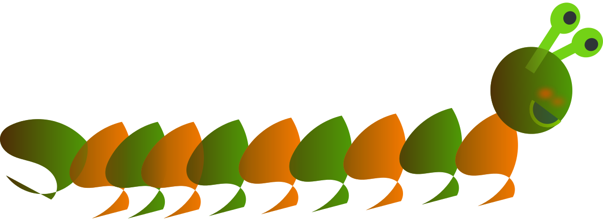 Bi-color Computer-worm Clipart by chatard : Computer Cliparts ...