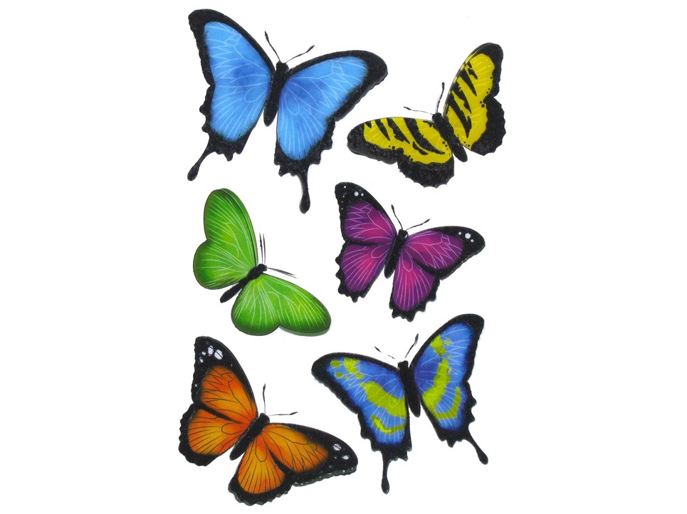 La Petites by the Paper Studio Realistic Butterfly 3-D Stickers ...