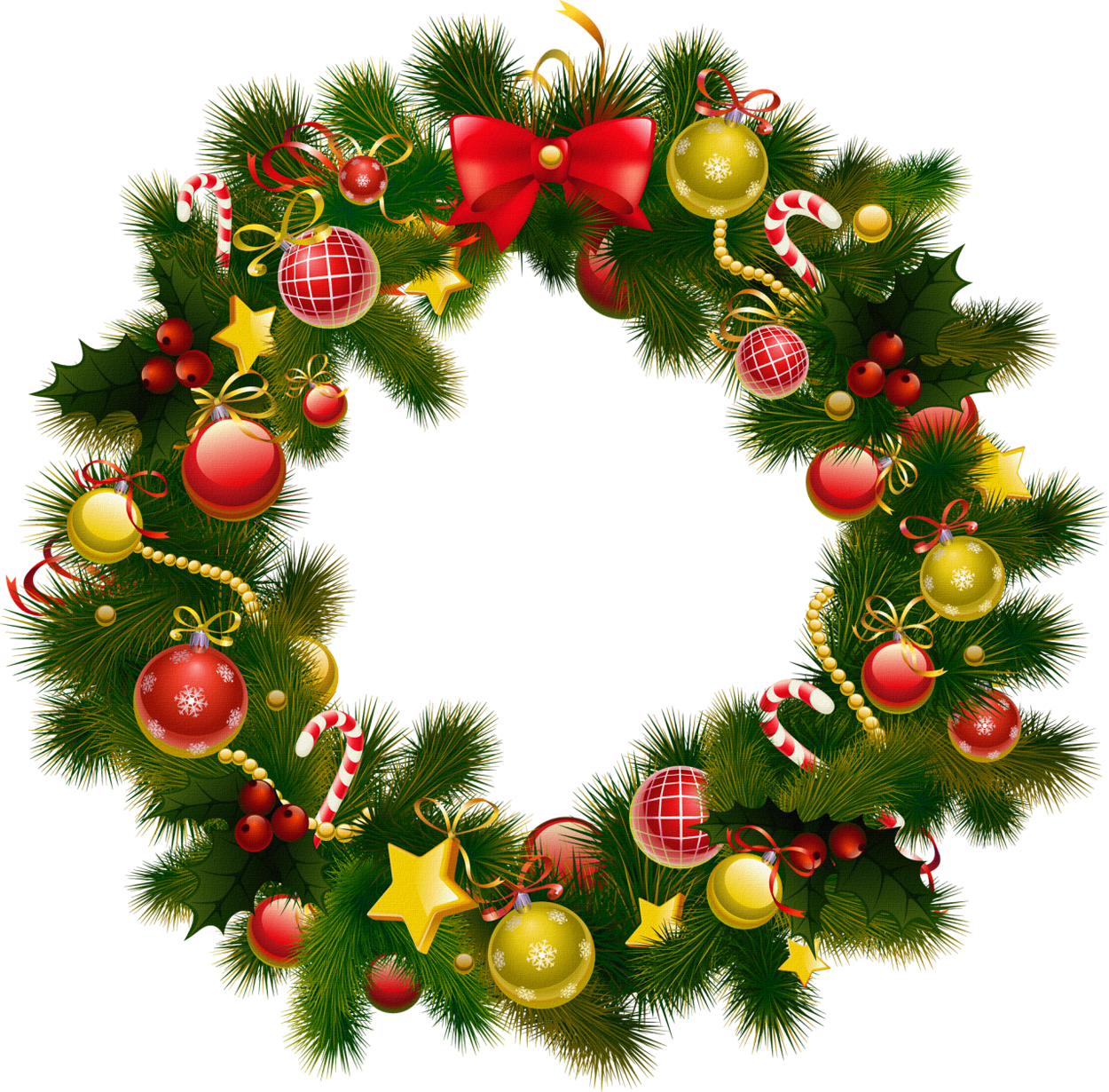 Xmas Stuff For > Free Christmas Wreath Clip Art