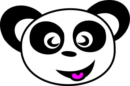 Happy Panda Face Vector clip art - Free vector for free download