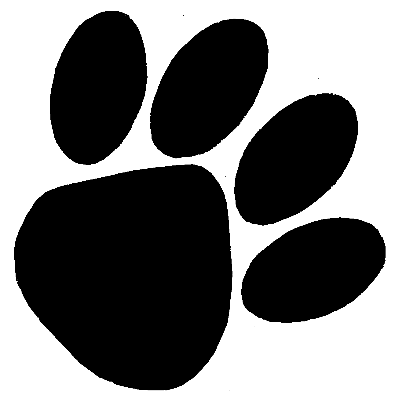 Paw Print Clip Art Black And White - Cliparts.co