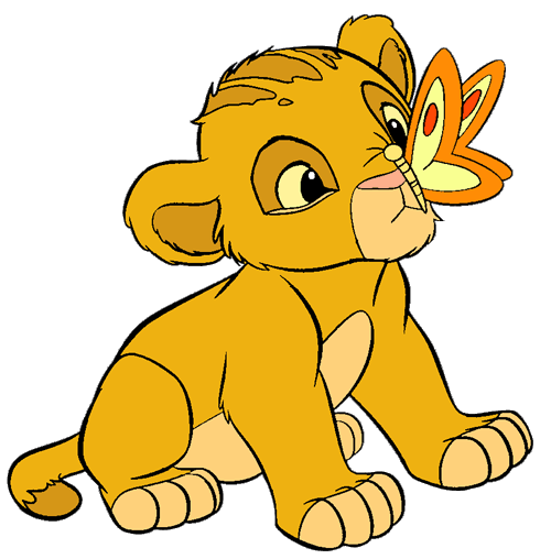 Baby Simba Clipart from The Lion King - Disney Clipart Galore