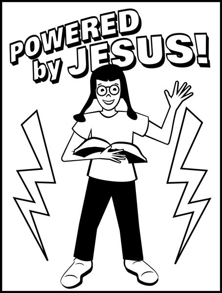 Powered by Jesus Girl #1 - Free and Easy Christian Clip Art ...