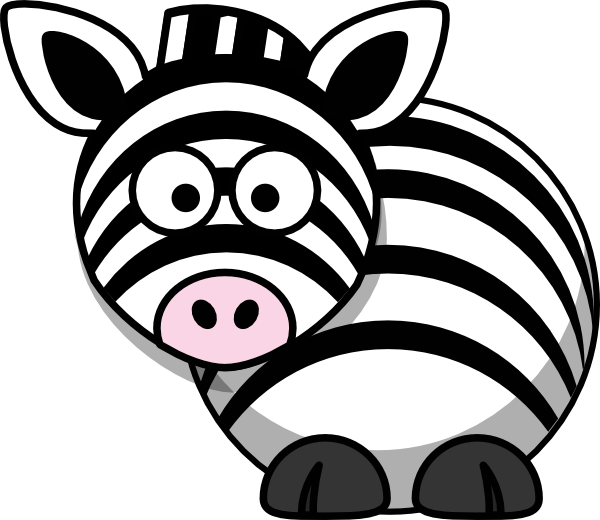 Zebra 1 clip art - vector clip art online, royalty free & public ...