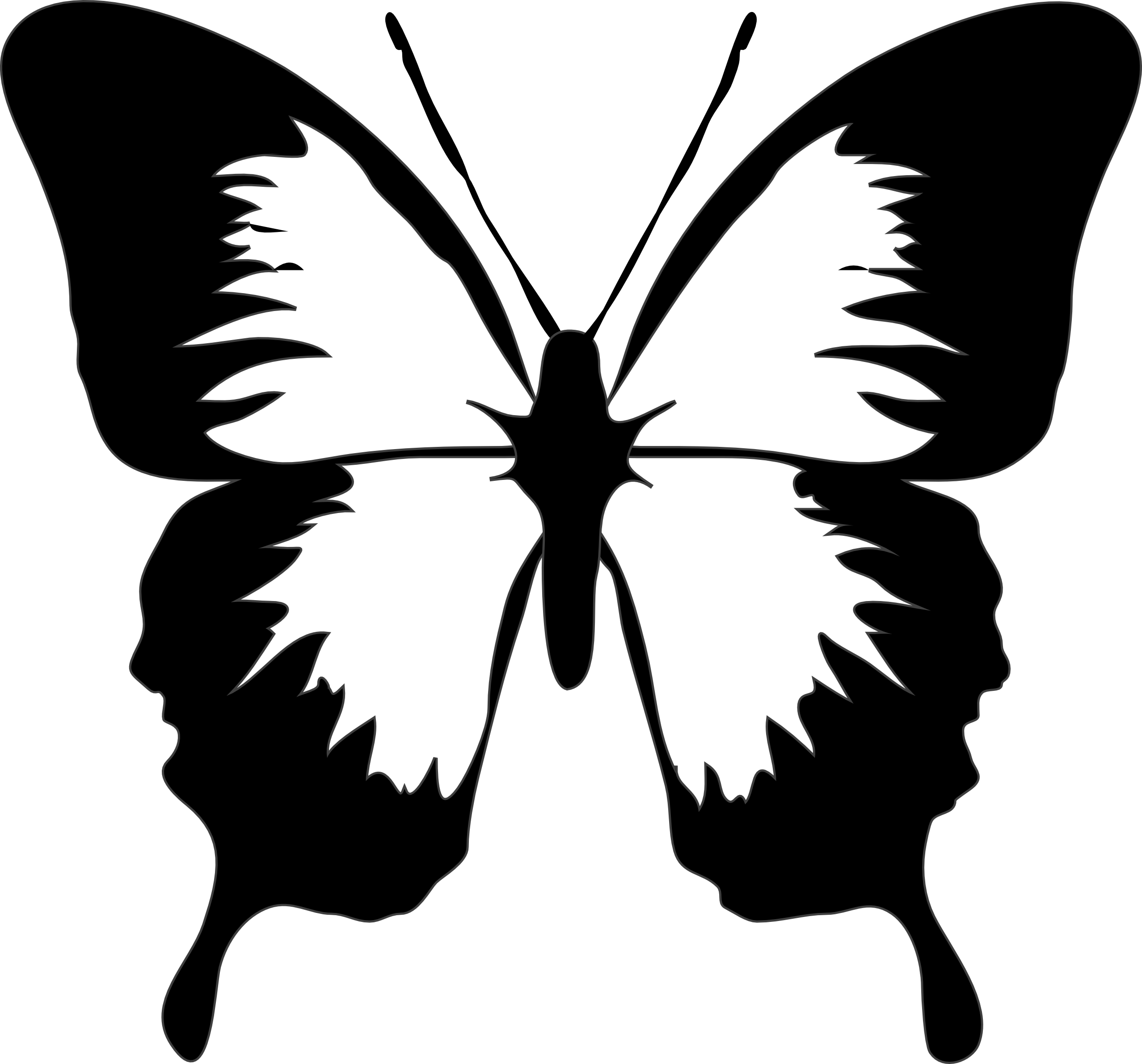Butterfly 1 Black White Line Art Coloring Book Colouring Letters ...
