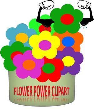 FREE-Flower Power Clip Art | classroom | Pinterest
