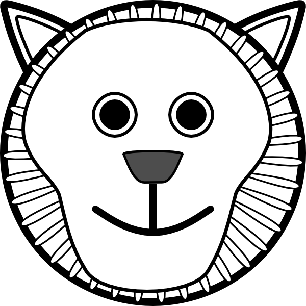 Lion Face clip art - vector clip art online, royalty free & public ...
