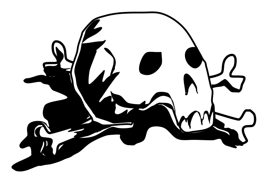 Skull and crossbones Clipart, vector clip art online, royalty free ...