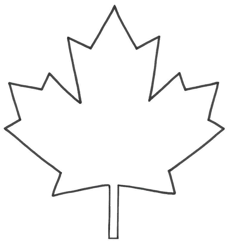 Maple Leaf Black And White Clipart Images & Pictures - Becuo