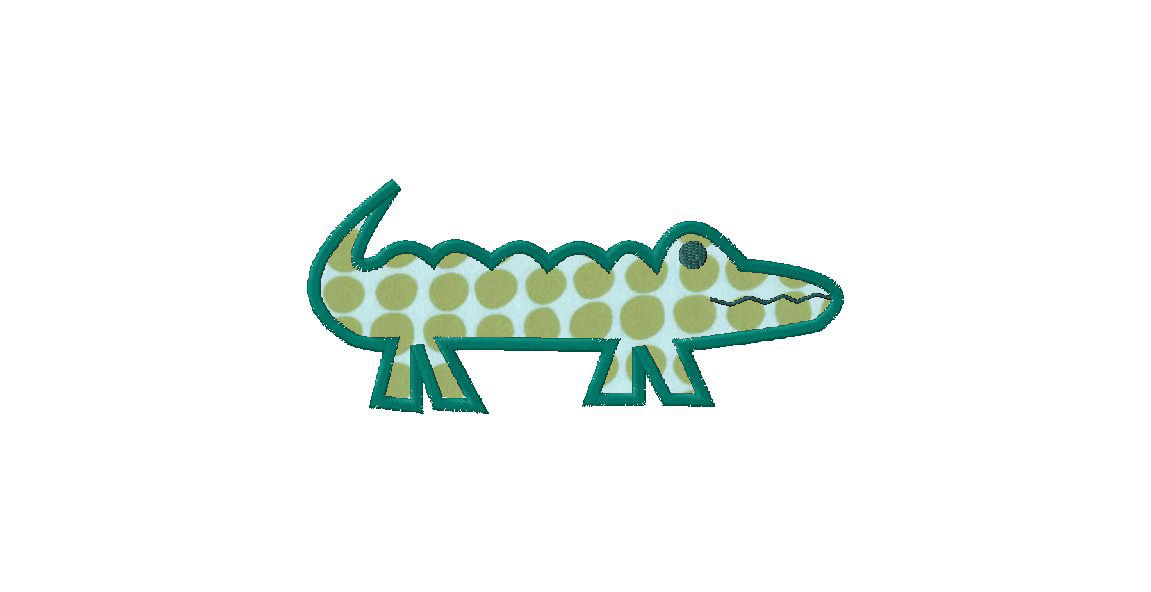 Free Machine Embroidery Designs Alligator Applique | Daily Embroidery