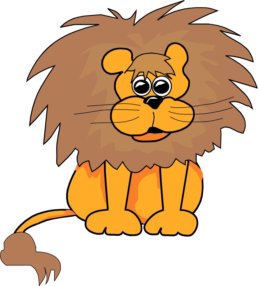 Cartoon clipart of lions