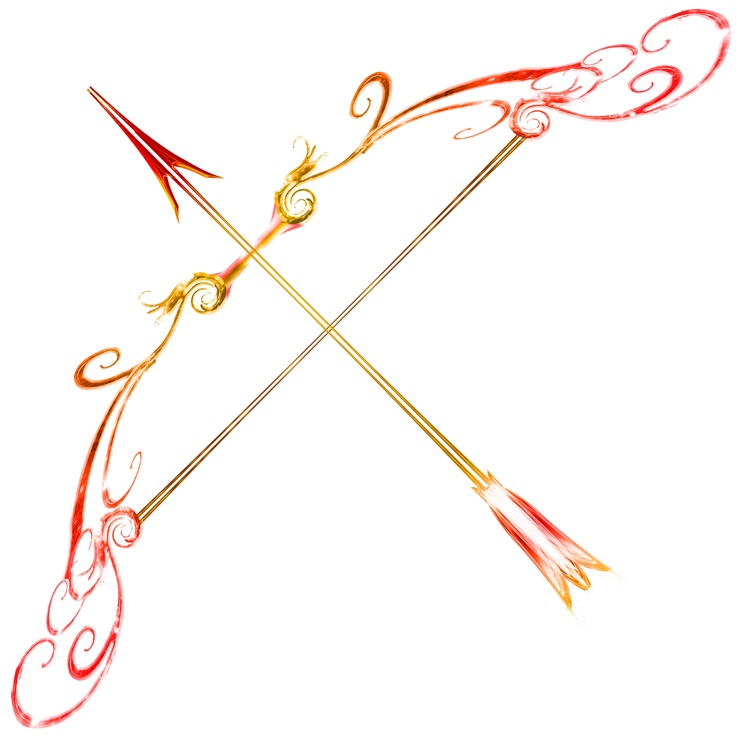 Red Yellow Bow And Arrow Tattoo Design | Tattooshunt.