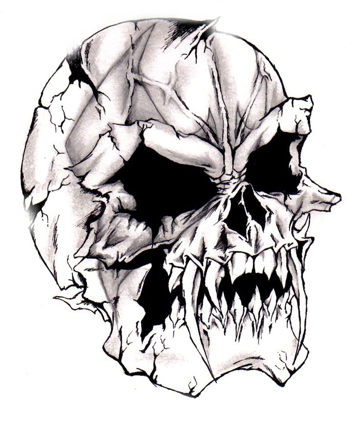 Smashed demon skull | skulls | Pinterest