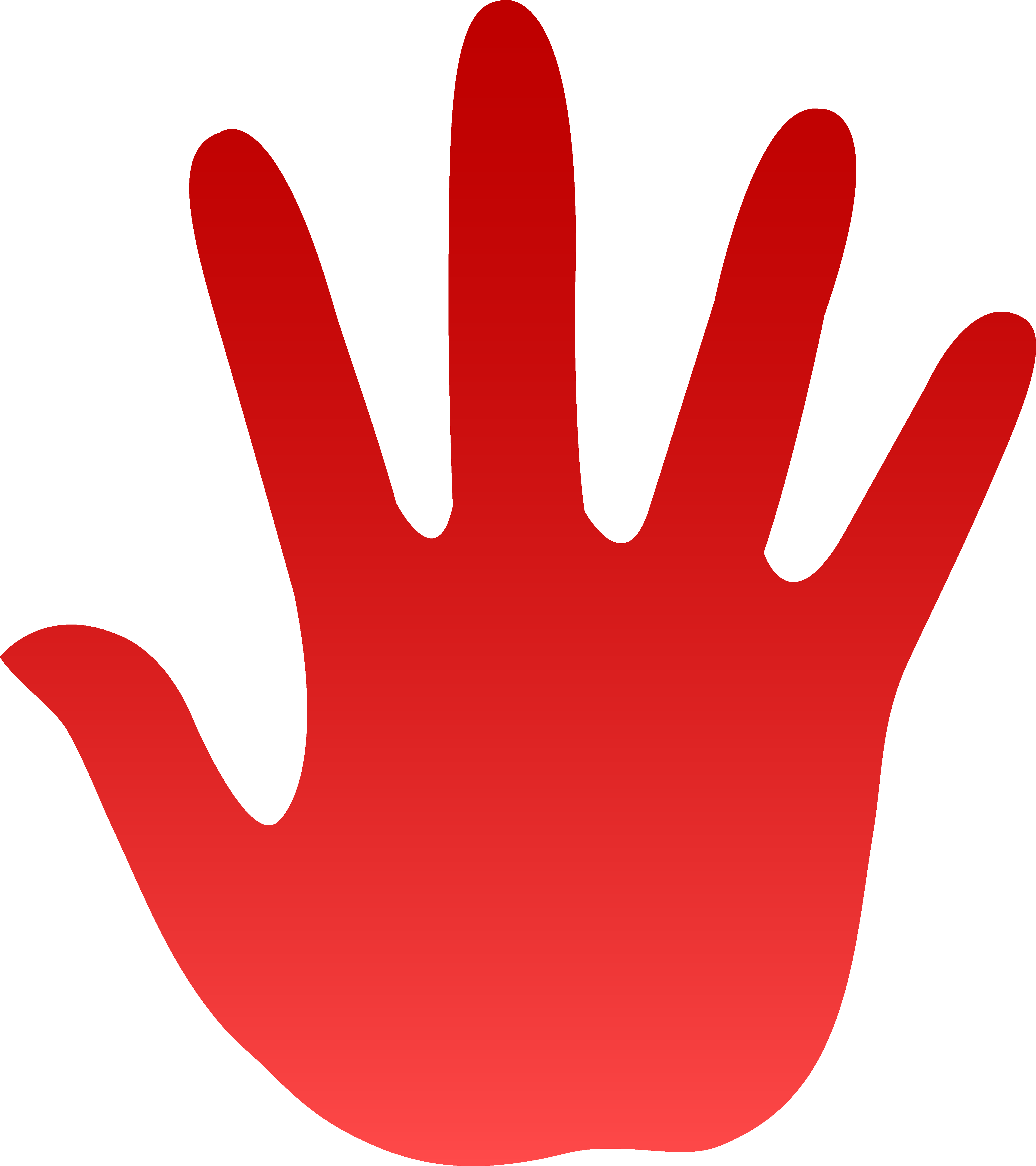 Red Hand Print - Free Clip Art - Cliparts.co
