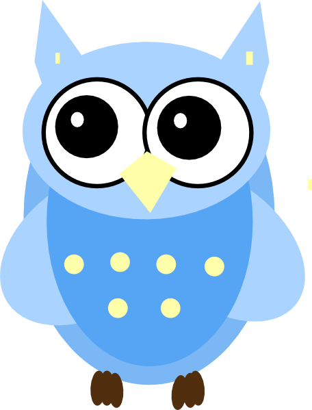 Blue Baby Owl clip art - vector clip art online, royalty free ...