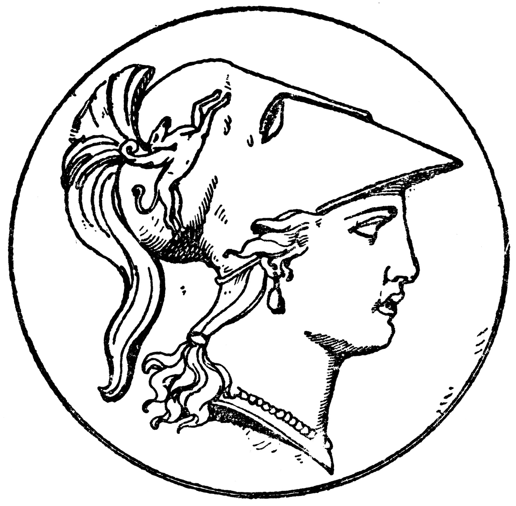 Right Minerva Head | ClipArt ETC