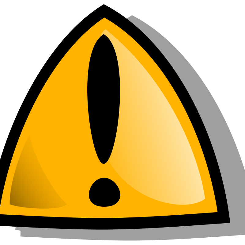 Clipart - Warning sign orange rounded