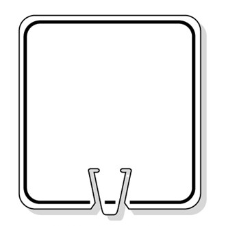 Snap-On BLANK White with Black Outline Traffic Sign - Cone Signs ...