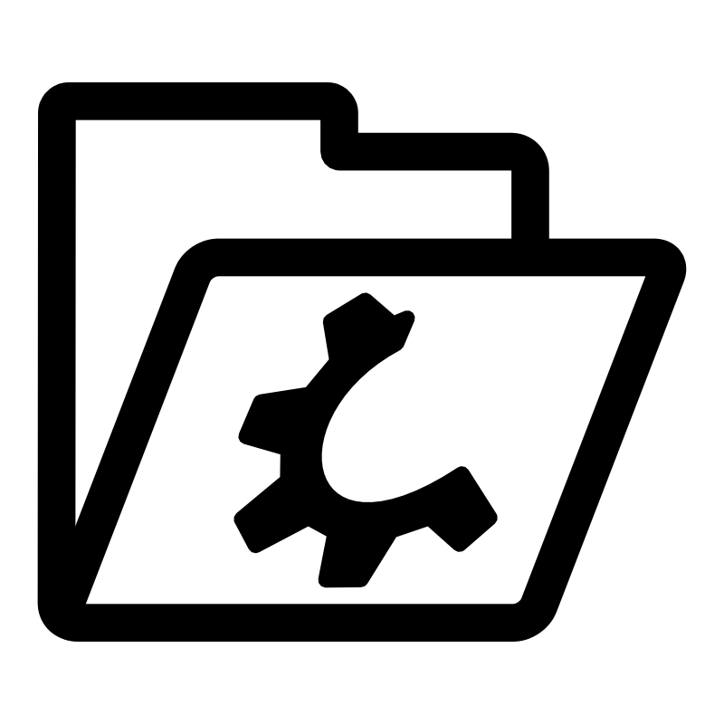 Clipart - mono folder crystal