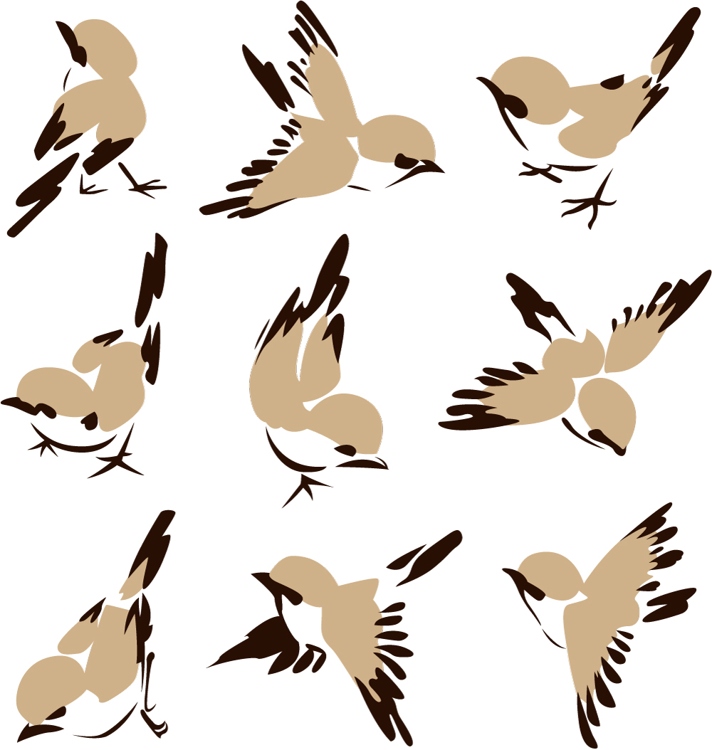 Chinese painting bird 01 vector Free Vector / 4Vector