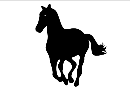 Running Horse Silhouette Graphics Silhouette Graphics