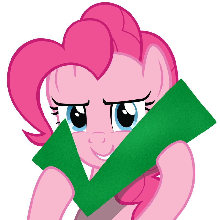 deviantART: More Like Pinkie holding a check mark by Felix-KoT