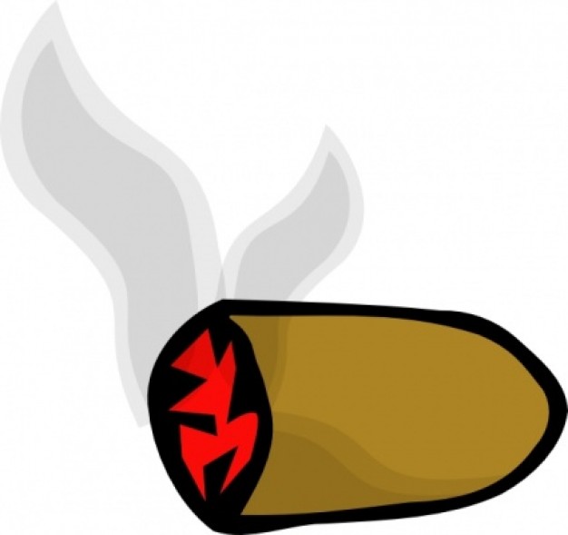 Smoke Cigar Stub clip art Vector | Free Download