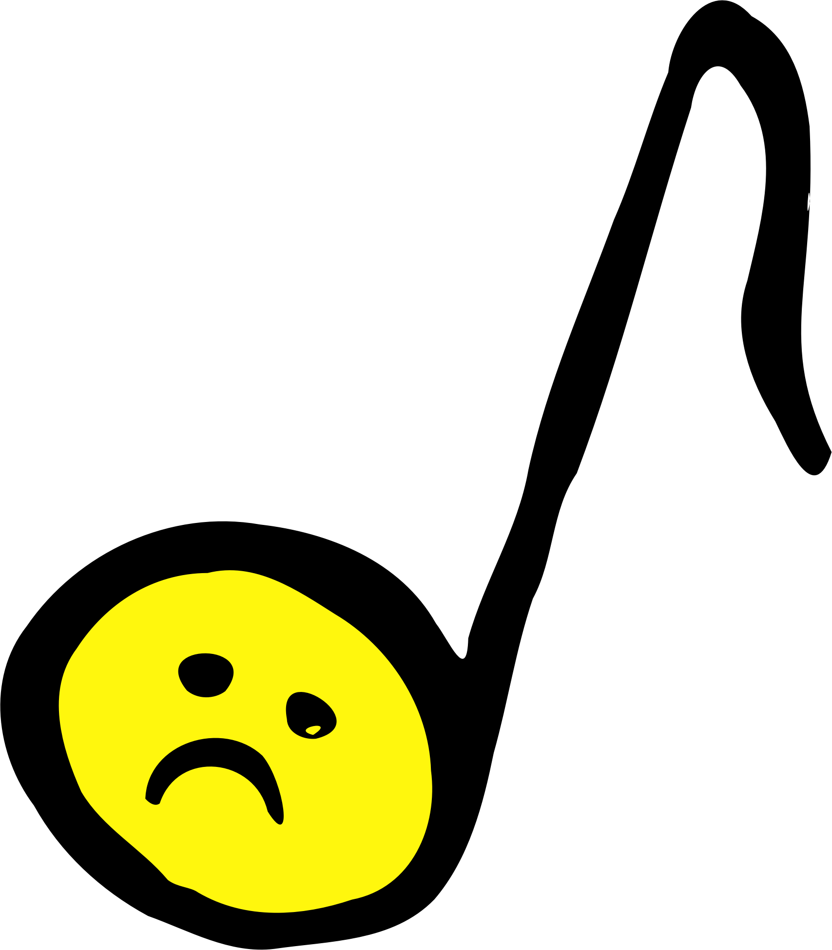 Clipart - Unhappy Eighth Note