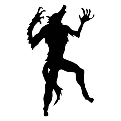 Halloween Werewolf Silhouette Howling Wall Decal by Kowalla