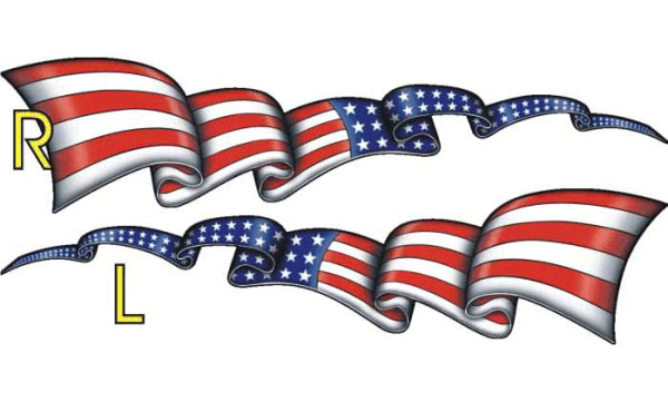 Flag Ribbon (Vehicle Graphic) - Freak Decals