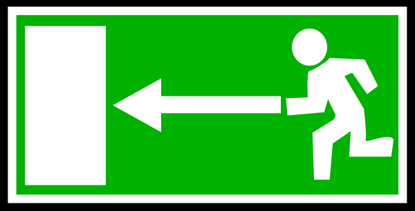 Green Emergency Exit - Left clip art - vector clip art online ...