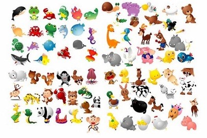 100 Free Cartoon Style Animal Vectors-vector Cartoon-free Vector ...