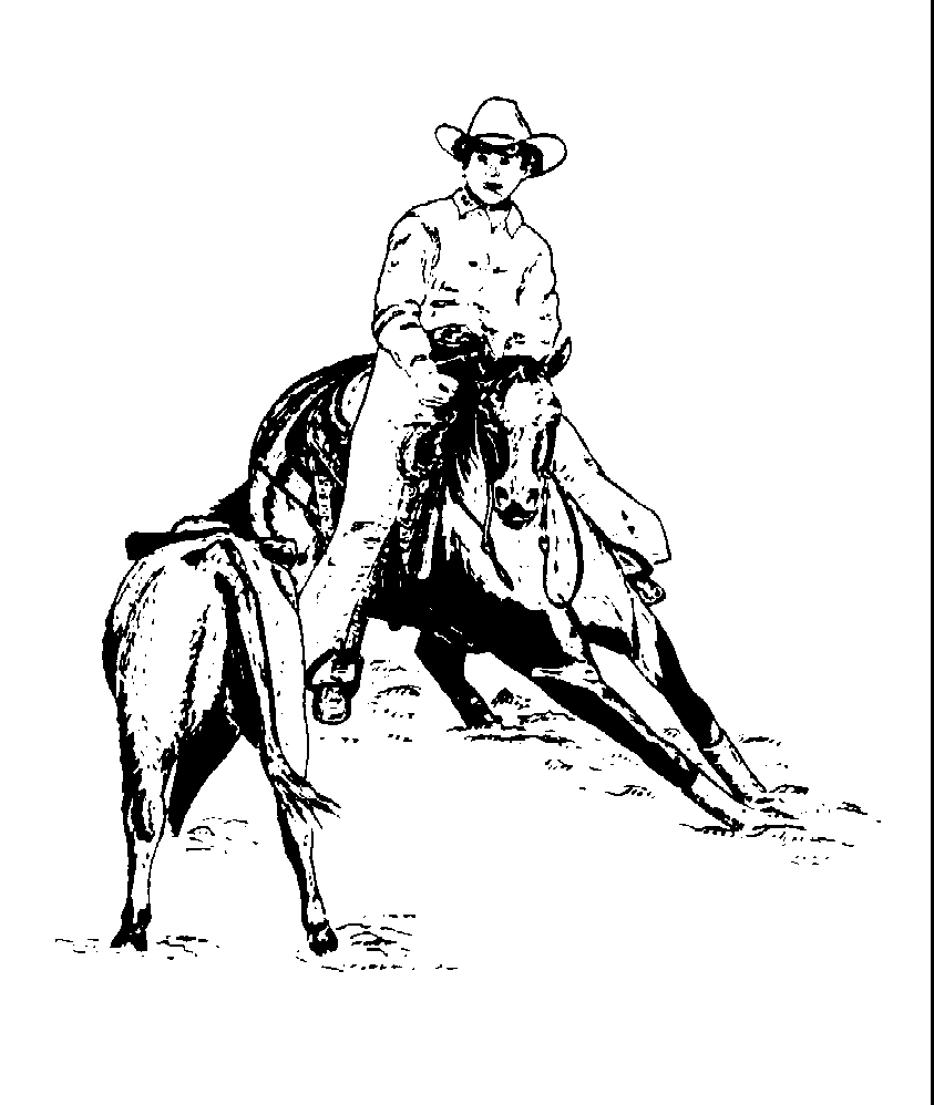 Cutting Horse Coloring Pages 3