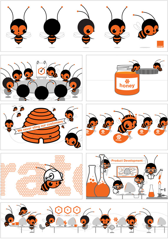 Orange 'Bee' animation stills by Darren Whittington — Darren ...