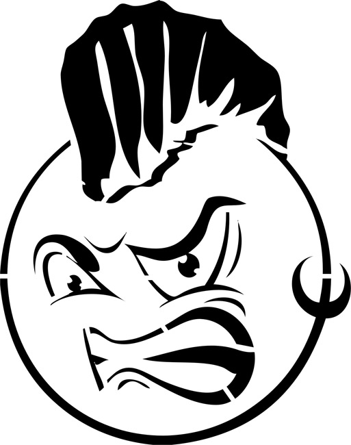 Mohawk Smiley Face Stencils - stencilease.com