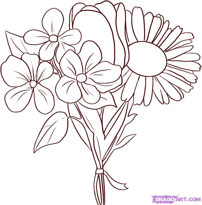 How to Draw Spring Flowers, Step by Step, Flowers, Pop Culture ...
