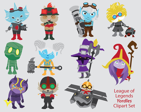 League of Legends Clipart Yordles poppy lulu corki by VizualStorm