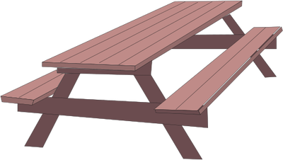 Picnic table - Most downloaded - Vector Illustration/Drawing ...