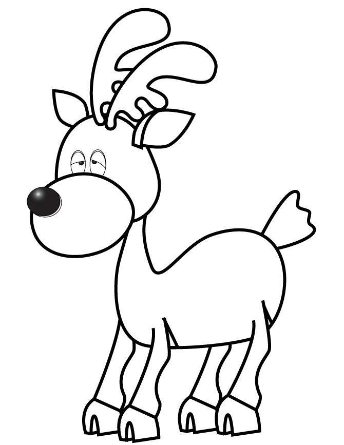 Cartoon Reindeer Pictures - AZ Coloring Pages