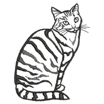 Embroidery Designs - Cat Outlines(Md)