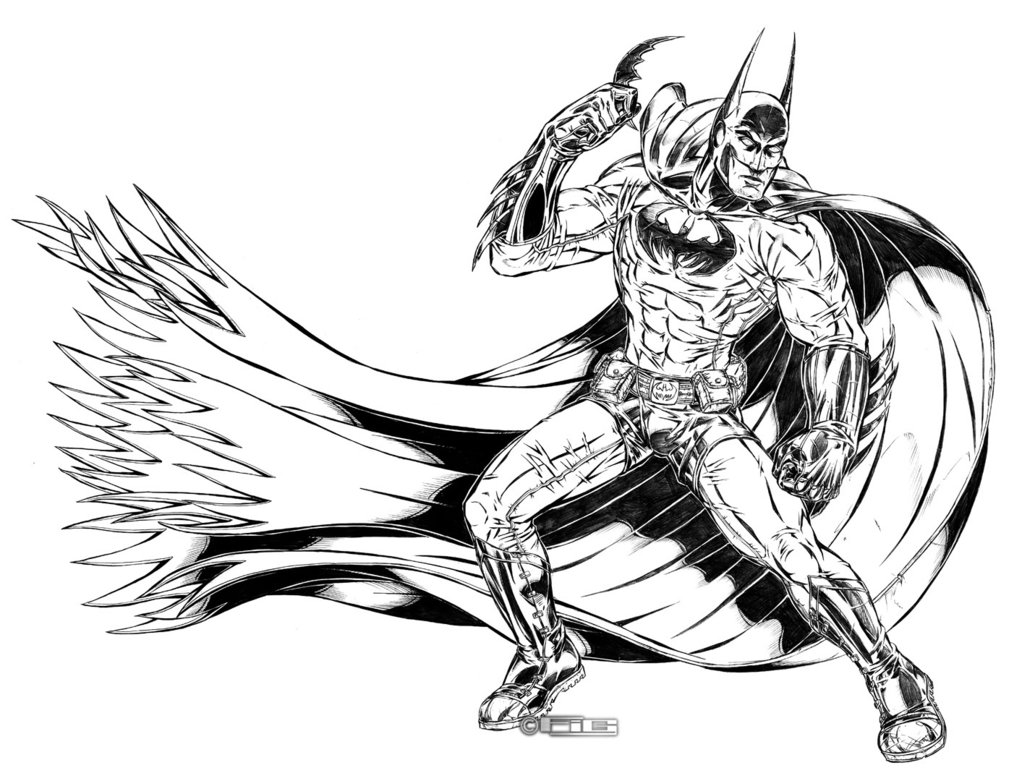 Batman Line art by fig on DeviantArt