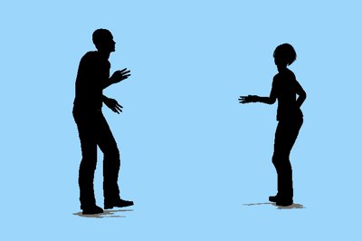 Animation Silhouettes Two People Rock Hand Jive Dancing On An ...