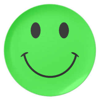 Green Smiley Face Plates & Green Smiley Face Plate Designs | Zazzle