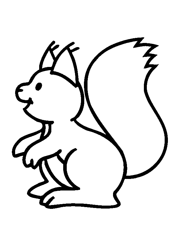 Squirrel For Little Children Coloring Pages Free Printable ...